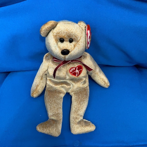 TY Beanie Baby 1999 Signature Bear NWTS Has Two Tags On Ear And Bottom